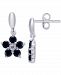 Sapphire Flower Drop Earrings (1-1/2 ct. t. w. ) in Sterling Silver