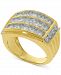 Mens Diamond Three-Row Ring (3 ct. t. w. ) in 10k Gold