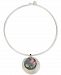 Robert Lee Morris Soho Silver-Tone Abalone-Look Wire 16" Pendant Necklace
