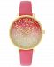 Inc International Concepts Women's Pink Faux Leather Strap Watch 36mm, Created for Macy's