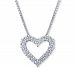 Macy's Star Signature Certified Diamond Heart Pendant Necklace (1-1/2 ct. t. w. ) in 14k White Gold