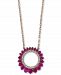 Effy Certified Ruby (3/4 ct. t. w. ) & Diamond (1/10 ct. t. w. ) 18" Pendant Necklace in 14k Rose Gold