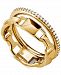 Michael Kors Women's Mercer Link Double Row Sterling Silver Ring