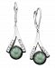 Cultured Tahitian Pearl and Diamond Accent Earrings in 14k Gold (8mm)