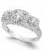 Triple Diamond Engagement Ring (1 ct. t. w. ) in 14k White Gold