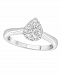 Diamond Pear Halo Ring (1/3 ct. t. w. ) in 14k White Gold