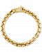 Esquire Men's Jewelry Curved Link Bracelet in Gold Ion-Plated Stainless Steel, Created for Macy's