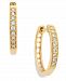 Diamond Small Hoop Earrings in 10k Gold (1/6 ct. t. w. ) in 10k Gold