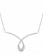 Diamond Swirl Scatter Loop 15-1/2" Statement Necklace (1/2 ct. t. w. ) in 10k White Gold