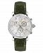 Gevril Women's Marsala Sparkle Swiss Quartz Chronograph Green Sparkle Italian Leather Strap Watch 37mm