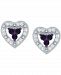 Purple & White Diamond Stud Earrings (1/5 ct. t. w. ) in Sterling Silver