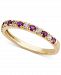 Amethyst (1/5 ct. t. w. ) and Diamond (1/6 ct. t. w. ) Ring in 14k Gold