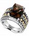 Effy Smoky Quartz Statement Ring (6 ct. t. w. ) in Sterling Silver and 18k Gold