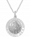St Christopher Medallion 18" Pendant Necklace in Sterling Silver