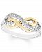 Diamond Infinity Ring (1/10 ct. t. w. ) in Sterling Silver & 10k Gold