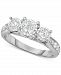 TruMiracle Diamond Three-Stone Ring (1 ct. t. w. ) in 14k White, Yellow or Rose Gold