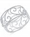Eliot Danori Silver-Tone Pave Filigree Cuff Bracelet, Created for Macy's