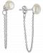Giani Bernini Cultured Freshwater Pearl (6mm) Chain Drop Earrings in Sterling Silver, Created for Macy's