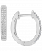 Diamond Double Row Hoop Earrings (1/5 ct. t. w. ) in 14k White Gold