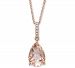 Effy Morganite (1-1/2 ct. t. w. ) & Diamond Accent 18" Pendant Necklace in 14k Rose Gold