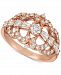 Le Vian Nude Diamond Round & Baguette Cluster Ring (7/8 ct. t. w. ) in 14k Rose Gold