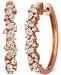 Le Vian Nude Diamond Marquise- & Round-Cut Cluster Hoop Earrings (1-1/2 ct. t. w. ) in 14k Rose Gold
