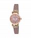 Laura Ashley Women's Deco Crystal Accent Pink Alloy Mesh Band Watch 28mm