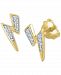 Diamond Lightening Bolt Stud Earrings (1/20 ct. t. w. ) in 14k Gold-Plated Sterling Silver