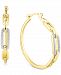 Diamond Pave Chain Link Hoop Earrings (1/6 ct. t. w. ) in 14k Gold-Plated Sterling Silver