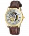 Gevril Men's Vanderbilt Swiss Automatic Brown Leather Strap Watch 47mm