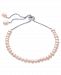 Blush Cultured Freshwater Pearl (4mm) Bolo Bracelet in Sterling Silver