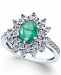 Emerald (1-1/5 ct. t. w. ) and Diamond (1/5 ct. t. w. ) Ring in 14k White Gold