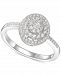 Diamond Halo Cluster Ring (1/3 ct. t. w. ) in Sterling Silver