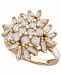 Diamond Baguette Snowflake Cluster Statement Ring (1 ct. t. w. ) in 10k Gold