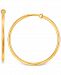 Medium Polished Clip-On Hoop Earrings in 14k Gold, 1-3/16"