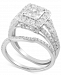 Diamond Princess Halo Bridal Set (1-1/2 ct. t. w. ) in 14k White Gold