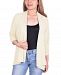Ny Collection Petite Open-Front Waffle-Weave Cardigan
