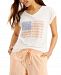 Style & Co Petite Graphic Cuffed T-Shirt, Created for Macy's