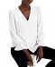 Alfani Petite V-Neck Button-Front Blouse, Created for Macy's