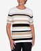 Alfred Dunner Petite Classics Embellished Striped Sweater