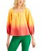 Charter Club Petite Square-Neck Ombre Top, Created for Macy's