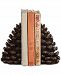 Pinecone Resin Bookends, Set of 2