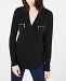 Inc International Concepts Petite Zip-Pocket Top, Created for Macy's