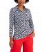 Charter Club Petite Abstract-Print Polo Shirt, Created for Macy's