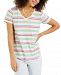 Style & Co Petite Printed Burnout T-Shirt, Created for Macy's
