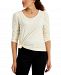 Style & Co Petite Puff-Sleeve Cotton Top, Created for Macy's