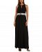 R & M Richards Petite Embellished-Waist Gown