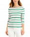 Charter Club Petite Cotton Striped Top, Created for Macy's