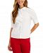Charter Club Petite Cotton Puff-Sleeve Shirt, Created for Macy's