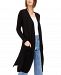 Inc International Concepts Petite Ribbed Slit-Hem Duster Cardigan Sweater, Created for Macy's
